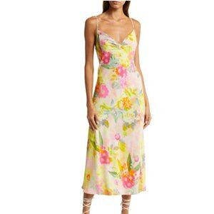 Le Superbe Bessette Slip Dress • Size 8 • Soft Mandarin Yellow